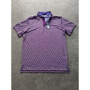 Greyson Golf Wolf Tails Polo Shirt Hawkeye Large -Meadowsweet Purple New